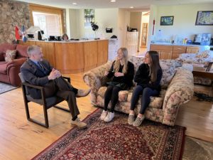 2 Female Students with Advisor